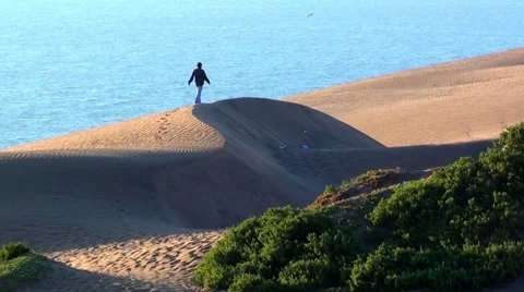 0538 Sunset Dunes Stock Footage 35695178