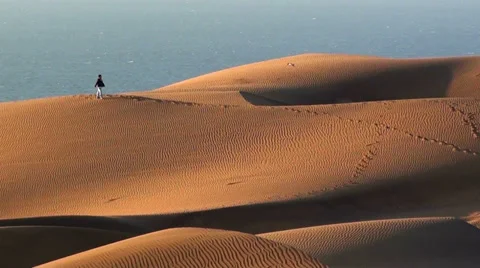 0539 Sunset Dunes Stock Footage 35695337