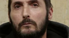 Lost job. Homeless close-up