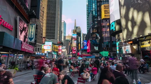 0543 Crowd in TimesSquare Stock Footage 43261132