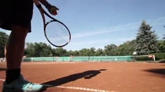 Tennis serve, stock video