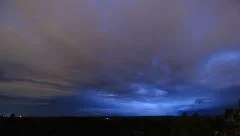 Time Lapse of Plains Lightning Storm at Night