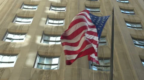0551 American flag Stock Footage 43331904