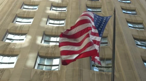 0551 UHD American flag Stock Footage 43317935