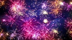 fireworks display with lots of colorful bursts loop 4k (4096x2304)