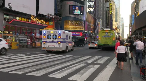 0556 Ambulance in the city Stock Footage 43270793