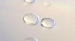 Water drops evaporating on a clean surface
