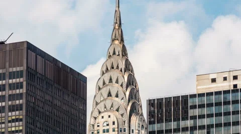 0566 Chrysler Building Time lapse Stock Footage 43909952