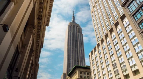 0567 Empire State building low angle view Stock Footage 43903581