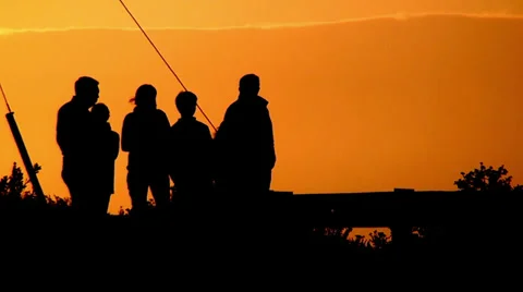 0570   Tourists at the beach in Concón, sunset Stock Footage 34759387