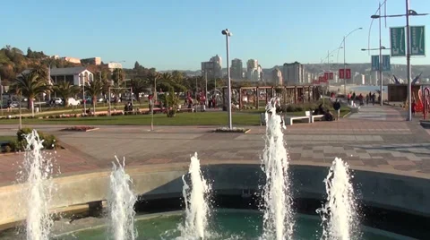 0577 Beaches in Vina del Mar Stock Footage 34809259