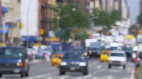 0577 Traffic defocused Stock Footage 44555898