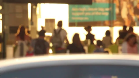 058 People train station slow motion Stock Footage 34168441