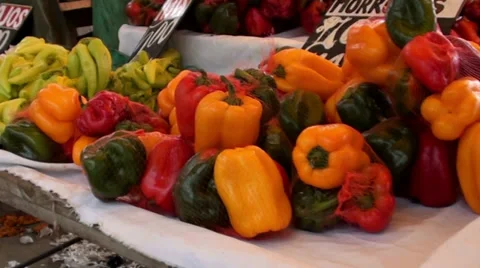0580   Vegetables Market Stock Footage 35281834