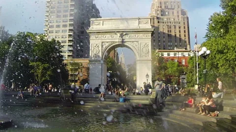 0580 Washington Square at sunset Stock-Footage 44613641