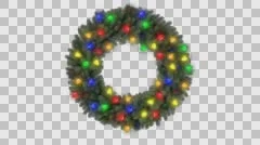 Wreath With Blinking Christmas Lights ALPHA LOOP