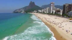 Aerial View of Ipanema Beach in Rio de Janeiro, Brazil