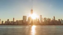 4K Timelapse of the sunrise over Manhattan, New York