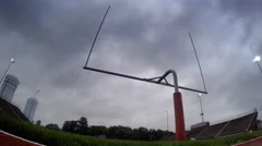 Football Stadium Goalpost Storm Clouds Time-lapse