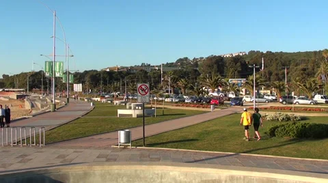 0591  Beaches in Vina del Mar Video stock 34691189