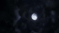 Moon Behind Clouds Looping Animation