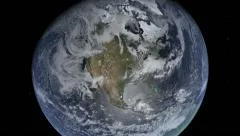 Photorealistic Earth Zooming out of North America