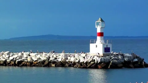 0596  Lighthouse Stock Footage 34315454
