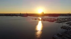 Aerial View of Baltimore Sunset from Canton