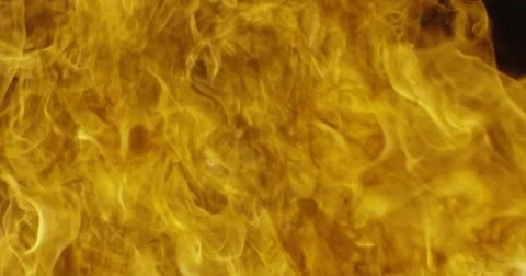 05_GoldFire_BurningOnBlack3 Video stock 52917199