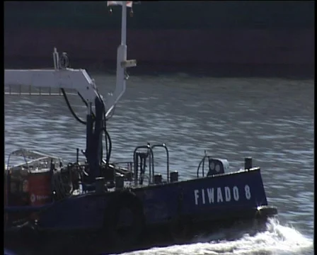 06 boat passing by Stock Footage 371200
