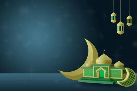 06. RAMADHAN BACKGROUND WITH SPACE FOR TEXT - WITHOUT TEXT Stock Illustration