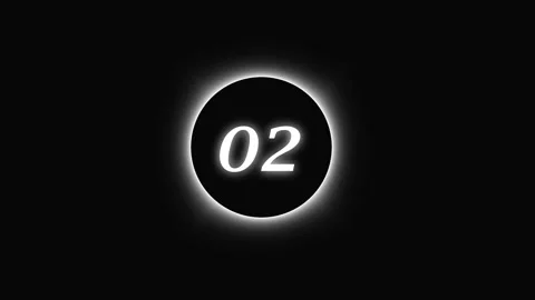 06-Seconds  Countdown Timer Animation footage. 06-0 countdown number video. Stock Footage 297360839