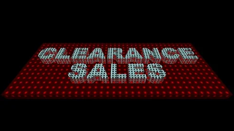 06 Text Animation with Graphics Led Panel Movement Clearance Sales 库存影片 129243411
