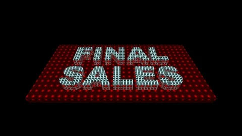 06 Text Animation with Graphics Led Panel Movement Final Sales 库存影片 129243463