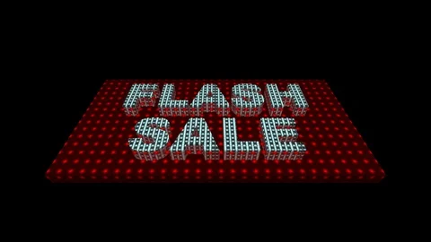 06 Text Animation with Graphics Led Panel Movement Flash Sale 库存影片 129243498