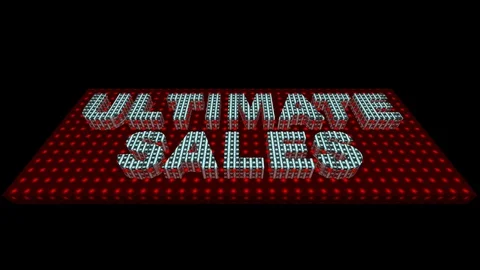 06 Text Animation with Graphics Led Panel Movement Ultimate Sales 库存影片 129243886