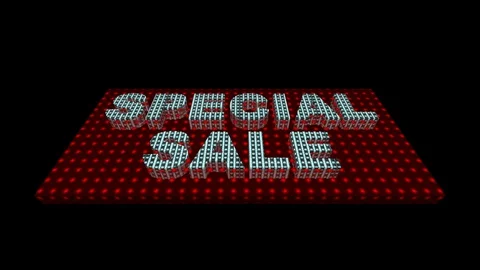 06 Text Animation with Graphics Led Panel Movement Special Sale 库存影片 129907661