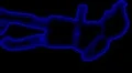 06 - Vertical HD sexy dancer silhouette - blue on black HD Footage