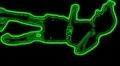 06 - Vertical HD sexy dancer silhouette - green neon on black HD Footage