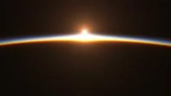 Beautiful And Realistic Sunrise Over The Earth. Ultra High Definition