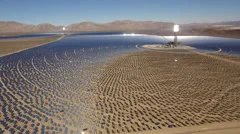 aerial shot of solar power plant - solar panels, Nevada