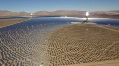 aerial shot of solar power plant - solar panels, Nevada