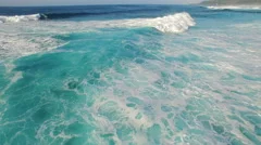 flight over of big waves in ocean - Hawaii