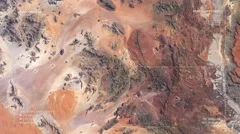 Aerial surveillance flyover of the Namib Desert.