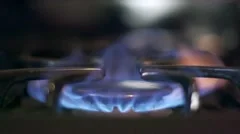 Stove top burner igniting in slow motion