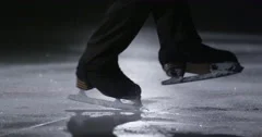 children figure skating on ice slow motion