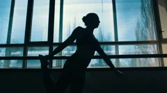 silhouette of a Woman doing yoga