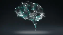 Brain connect digital lines, expanding artificial intelligence