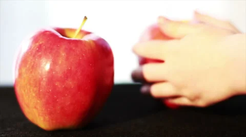 0627 Picking up Apples, Slow Motion Stock Footage 35535661