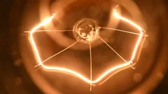Closeup flashing light bulb